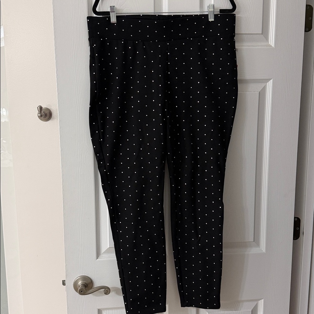 Philosophy Black with Silver Polka Dot Pants